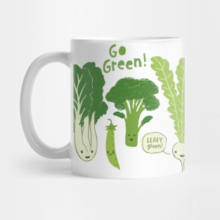 Go Green! Kawaii Cute Vegetables | Veggie Lover's Mug